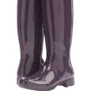 Hunter Boots Knee High Purple Urchin Gloss. Size 8